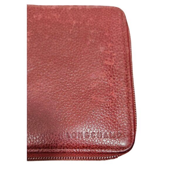 LONGCHAMP Leather Zip Wallet ID Card Holder Organizer Bifold Purse Compartment - Picture 3 of 15
